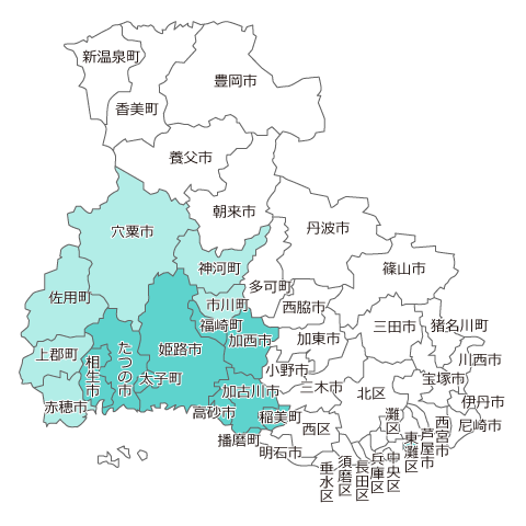 ハレピカ姫路対応エリア